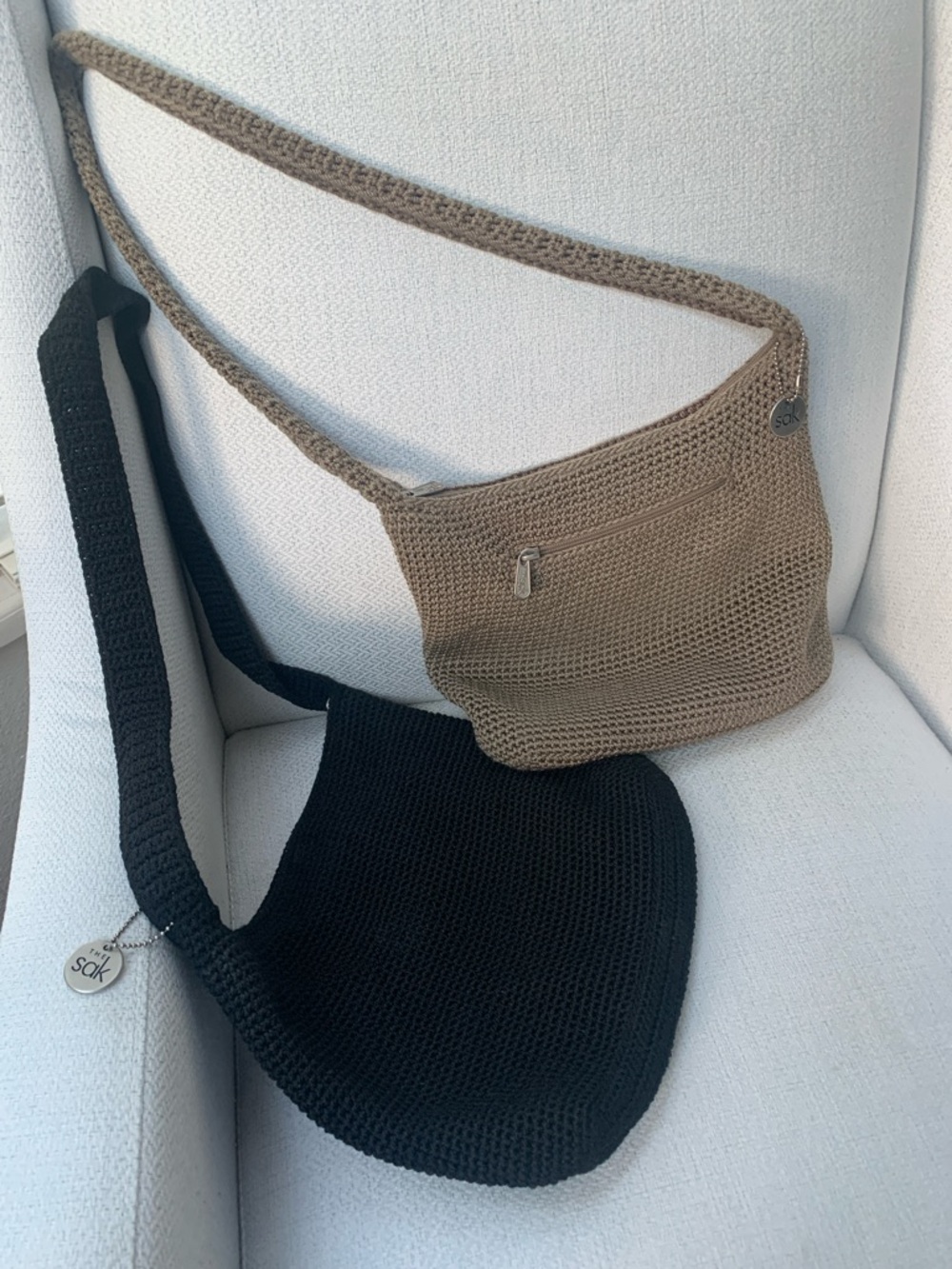 The Sak Brown and Black Crochet  Bags/purses